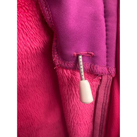 K-Way Kids Pink Drawstring Hoodie Winter Jacket Ocelot Softshell Size 13/14 - Picture 6 of 9